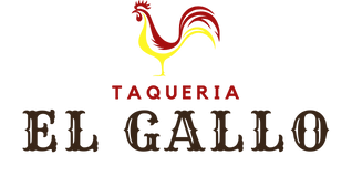 A logo for el gallo taqueria with a rooster on it