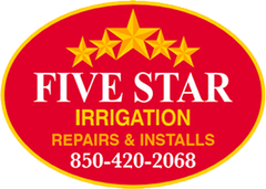 The logo for five star irrigation repairs and installs