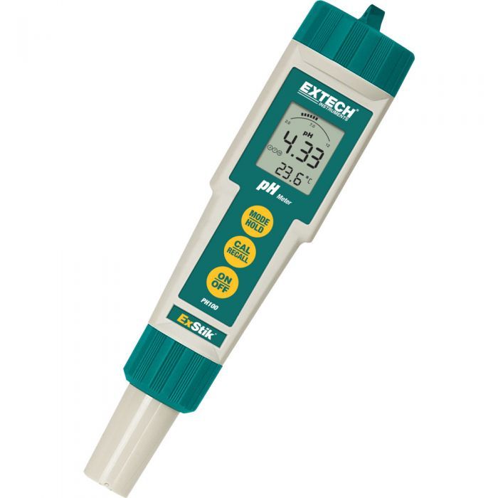 pH100 meter t0 check pH levels in food or soil