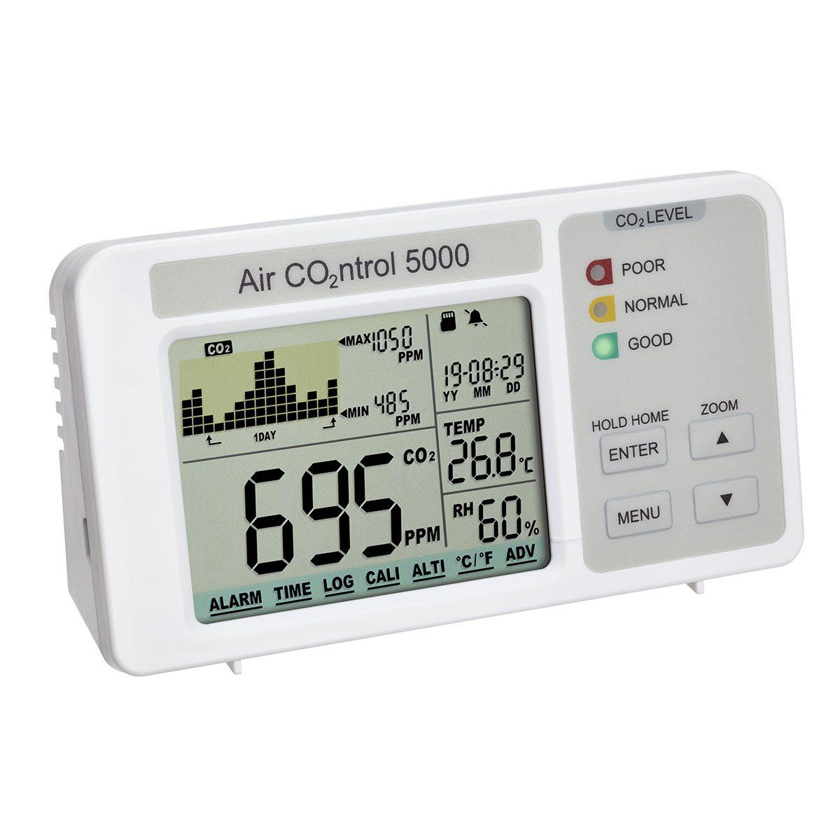 CO2 monitor with Data logger for measuring CO2 levels and recording temperature