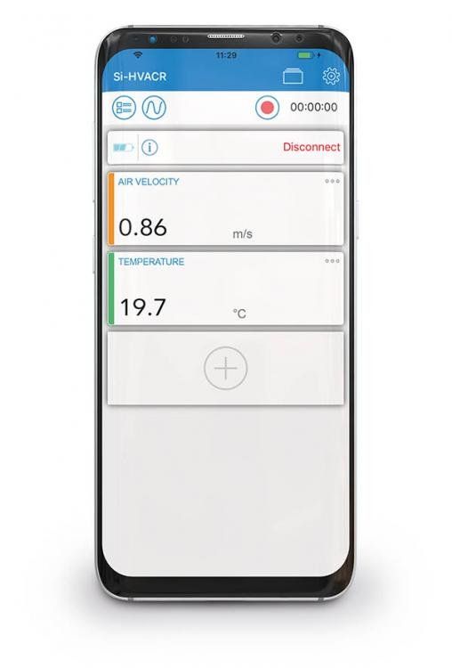 Mobile app for the HVAC measurement range of instruments