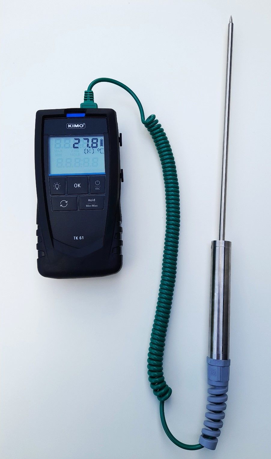 Heavy Duty Thermometer and Robust Probe for bitmac, asphalt or concrete temperature measurement