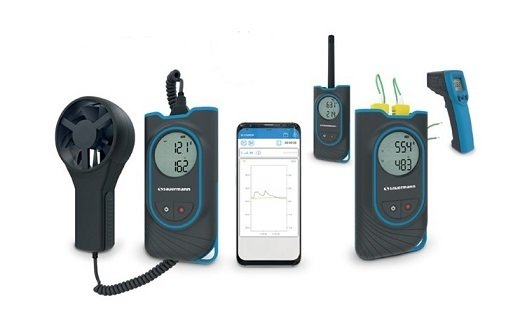 hvac measurements dual thermometer, infrared thermometer, thermo hygrometer, pressure manometer, vane thermo anemometer and hotwiere thermo anemometer