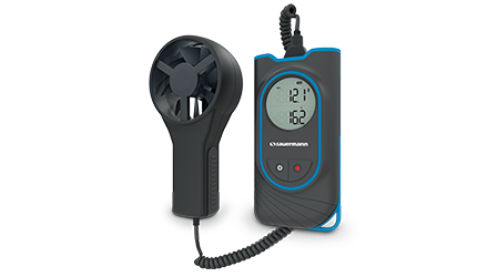 Vane Thermo Anemometer to measure air flow and air velocity K thermocouple probes included