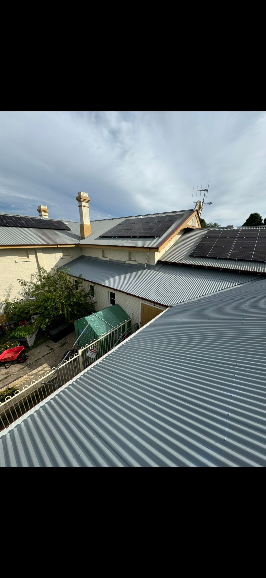 View of a Corrugated Metal Roof — McLuckie Metal Roofing In Lugarno, NSW