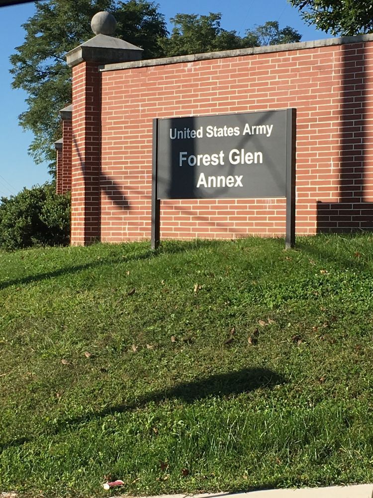 A sign for the united states army forest glen annex