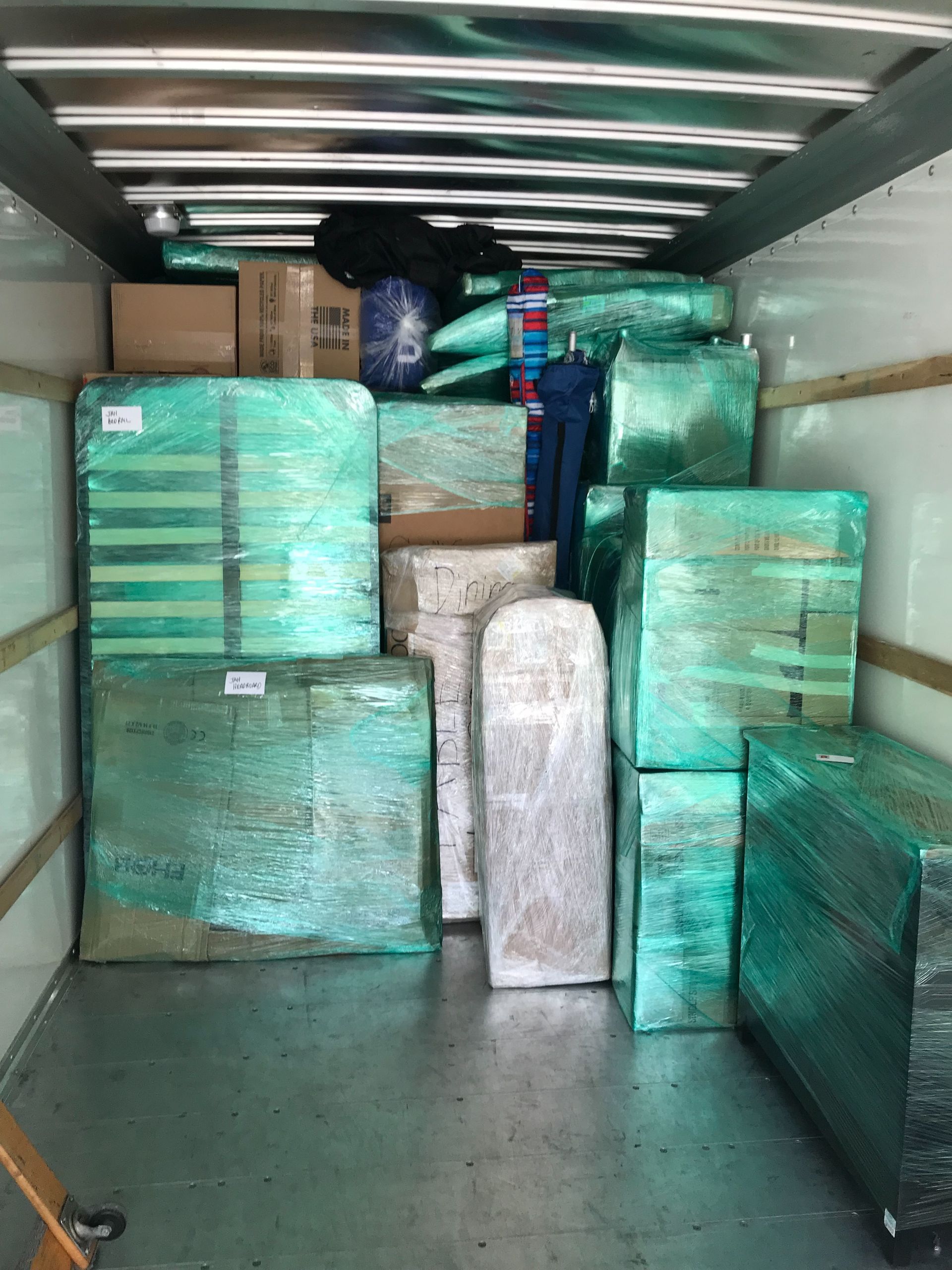Boxes Inside Truck — Hollywood, FL — Bull-Force Movers