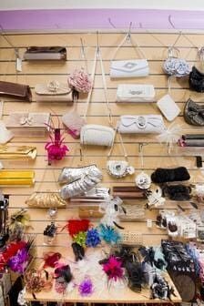 A Wall Filled With Lots Of Handbags And Feathers — Ballistic Chix In Forster, NSW