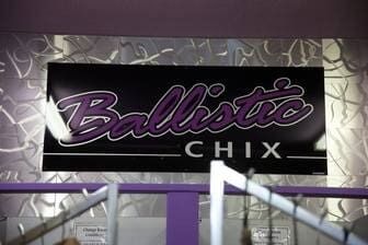 A Sign For Ballistic Chix Is Hanging On The Wall — Ballistic Chix In Forster, NSW