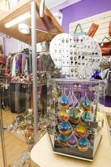 A Display Of Earrings Is Sitting On A Table In A Store — Ballistic Chix In Forster, NSW