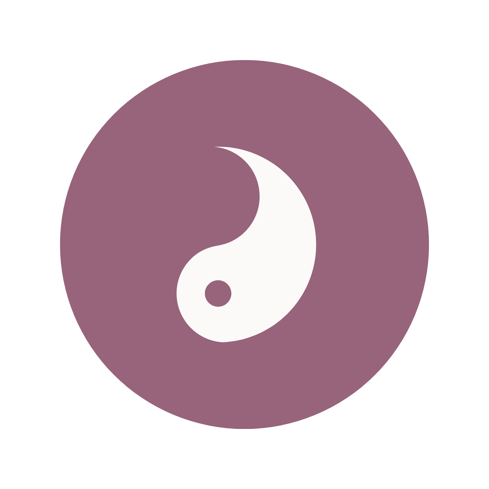 Icoon Yin-Yang: Symbool voor balans, harmonie en de samenwerking tussen lichaam, hart en hoofd in het ontwikkelproces.