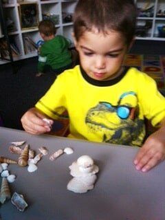 Language Development — Child Arranging Different Shells in Cameron Park, CA
