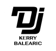 Black DJ logo with “KERRY BALEARIC” in bold text below