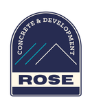 A logo for a company called rose concrete and development