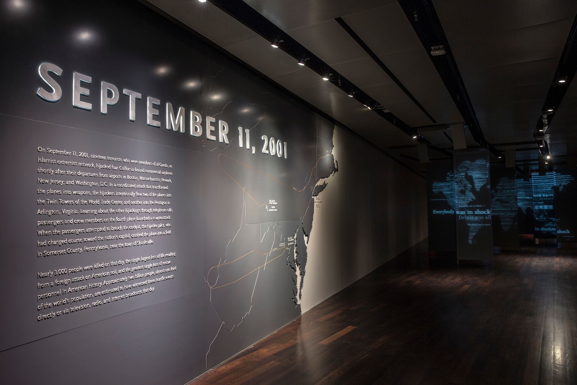 A somber museum exhibit: 