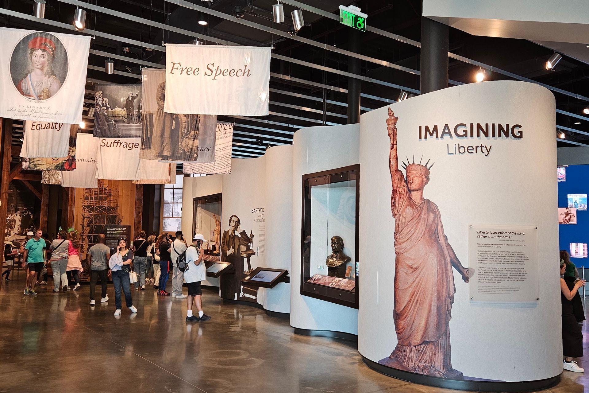 Museum exhibit hall with 