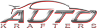 Auto Krafters logo with car silhouette and chrome lettering.