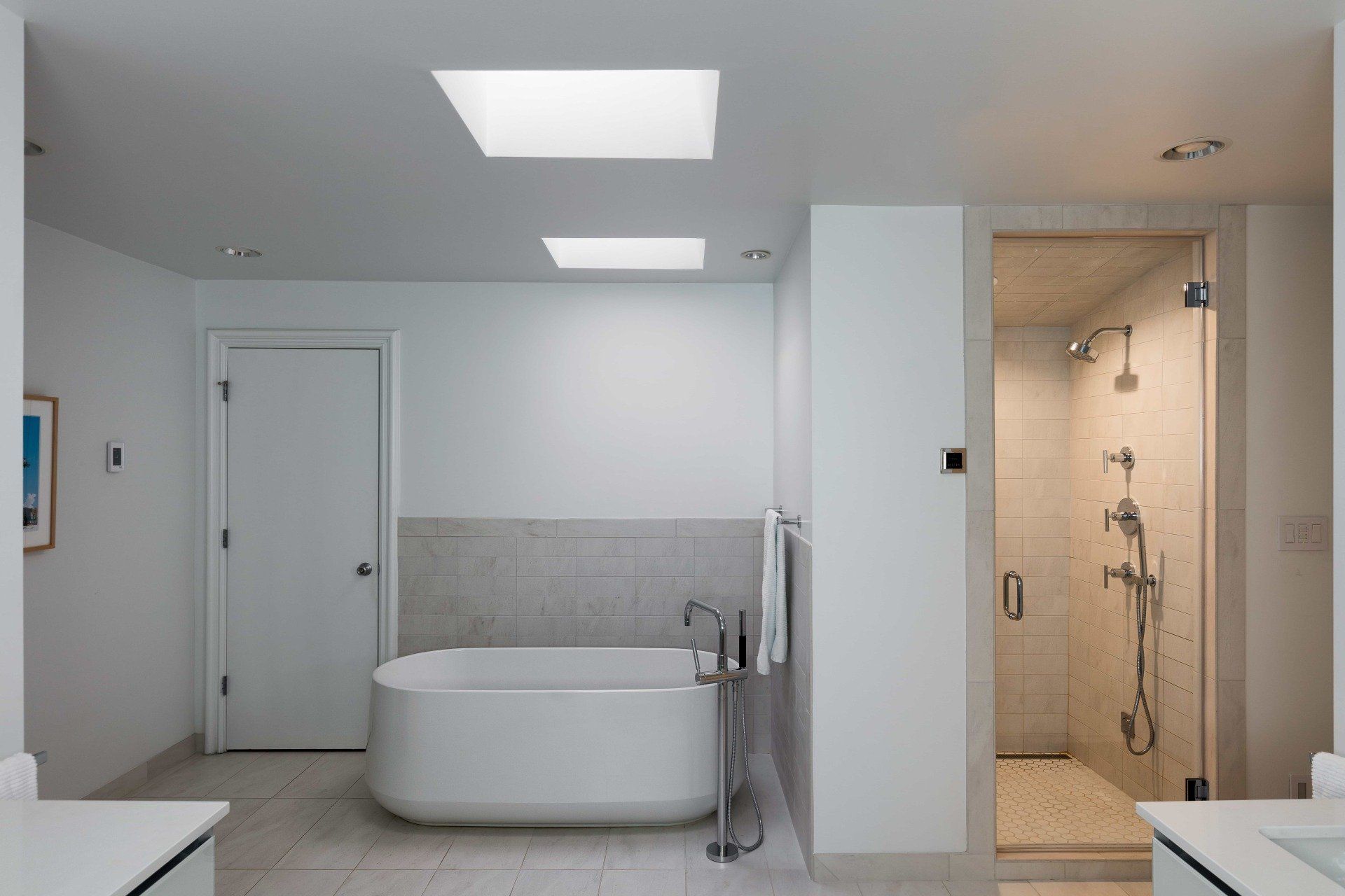 Primary bathroom with luxury tub