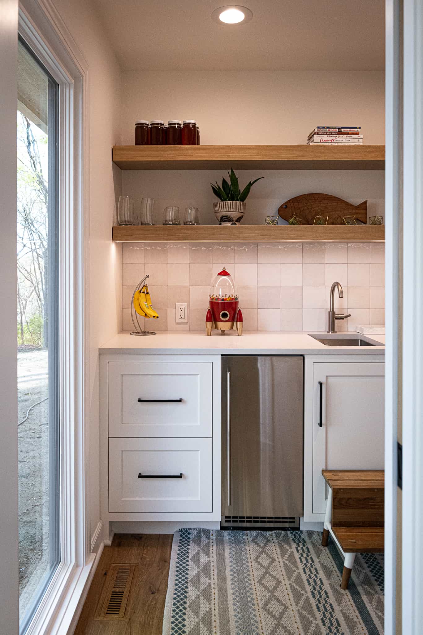 Secondary sink in kitchen with ice maker