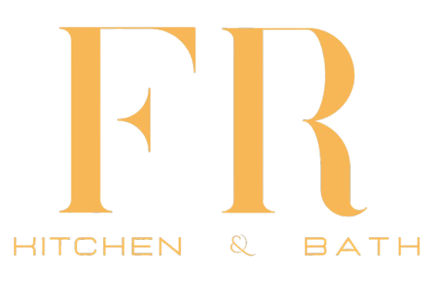 Logo: "FR" in gold letters, "KITCHEN & BATH" in gold below.