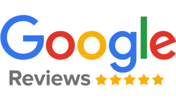 The google reviews logo has five stars on it.