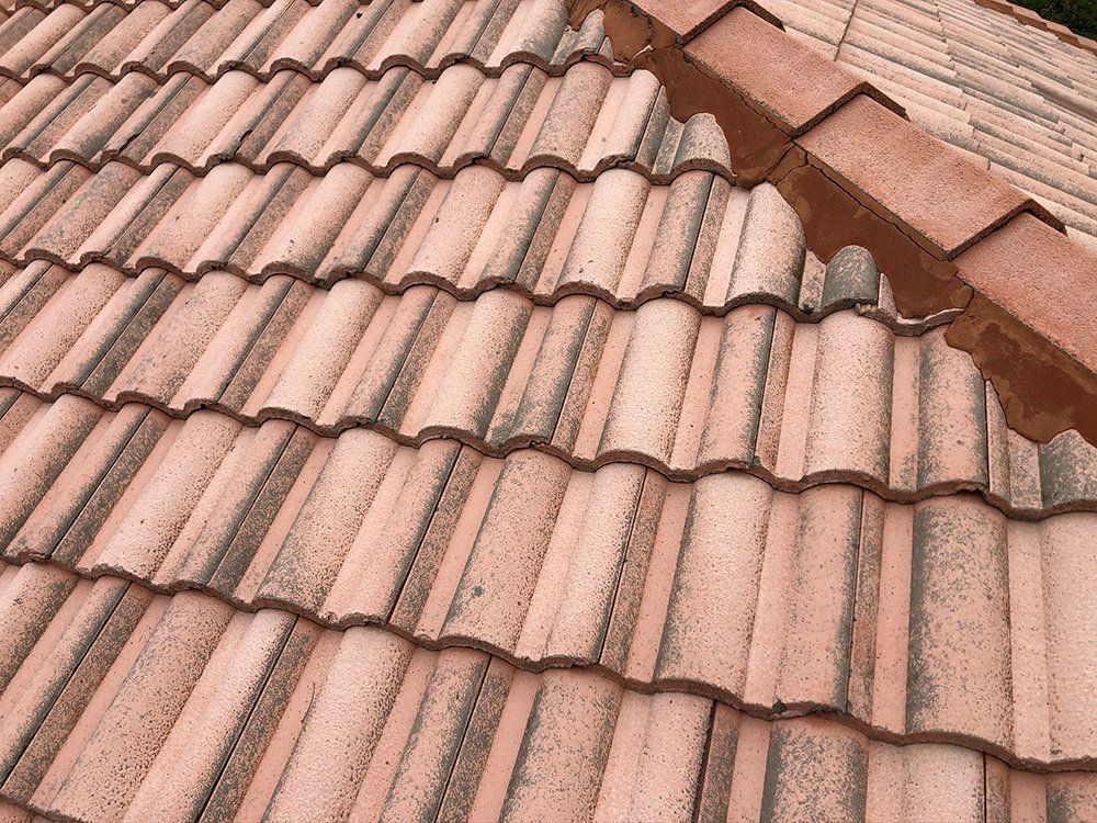 Dirty Residential Roof Tiles — Venice, FL — A-1 Roof Cleaning & Coating of Venice
