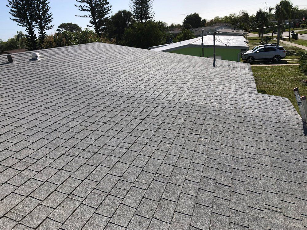 Shingles Roof with Ladder — Venice, FL — A-1 Roof Cleaning & Coating of Venice