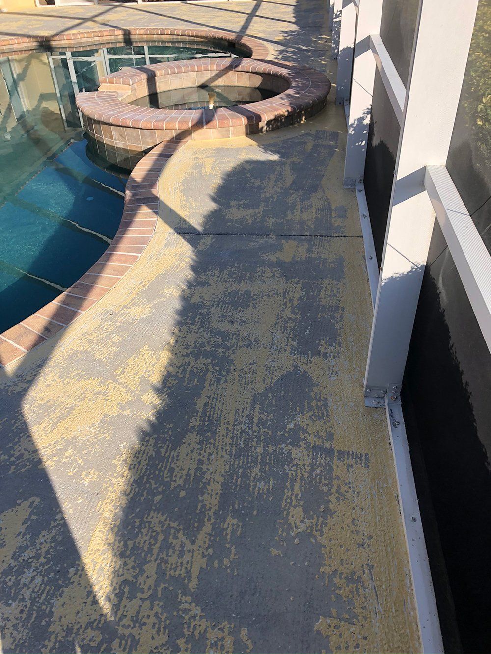 Faded Concrete Floor At Pool Side — Venice, FL — A-1 Roof Cleaning & Coating of Venice