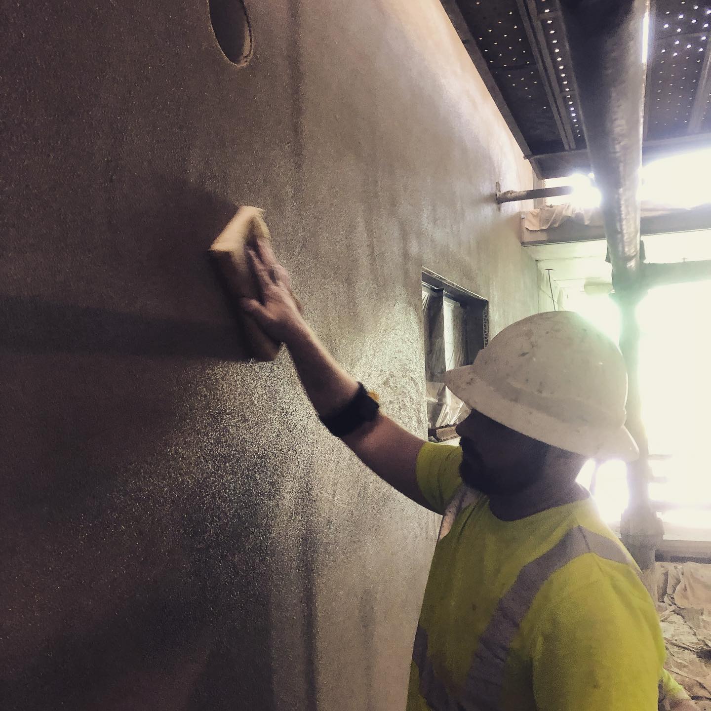 Course sponge like cement texture — Render Finishes in Brisbane, QLD