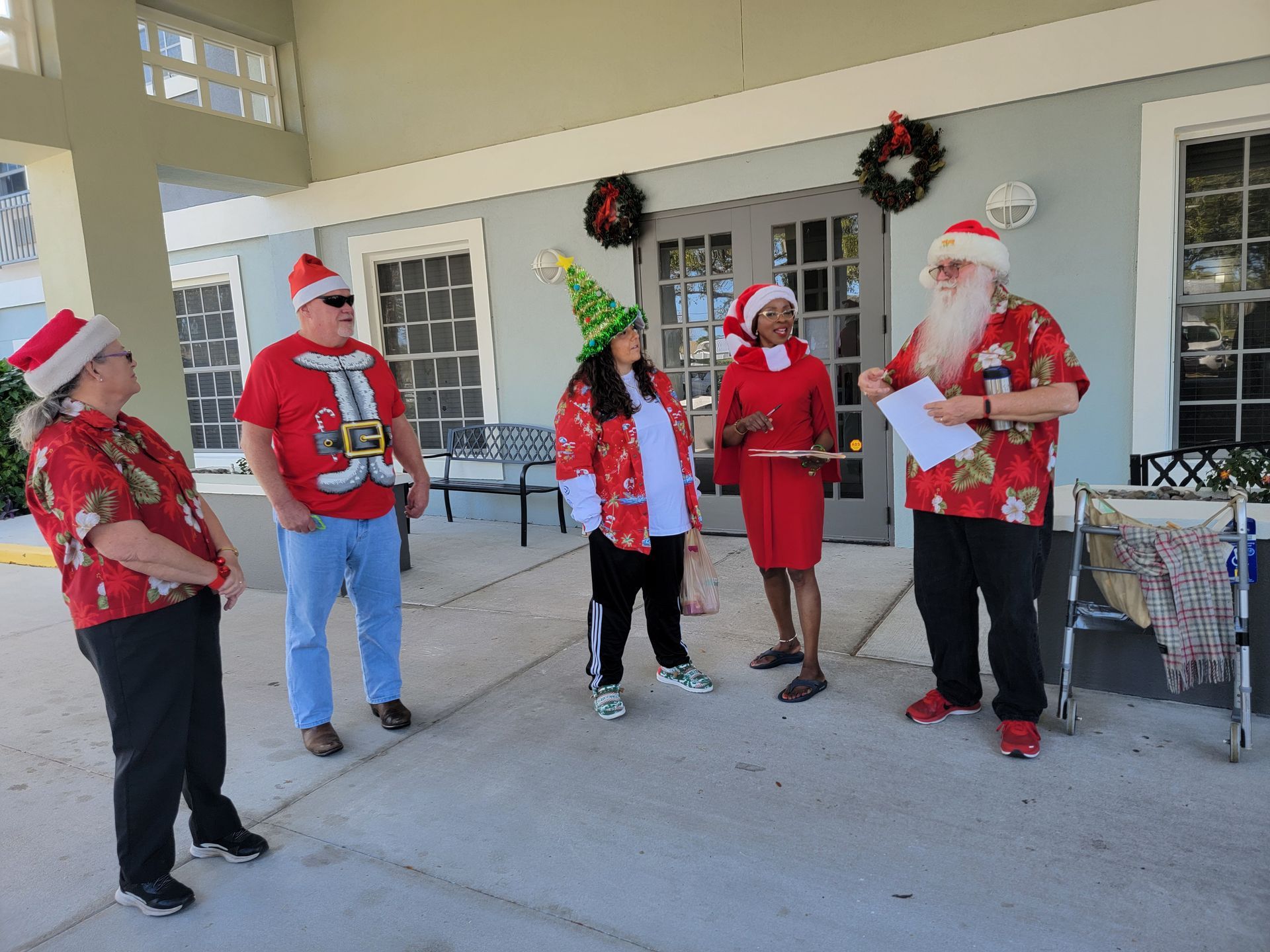 Crossroads members doing some Christmas caroling in Melbourne, FL.