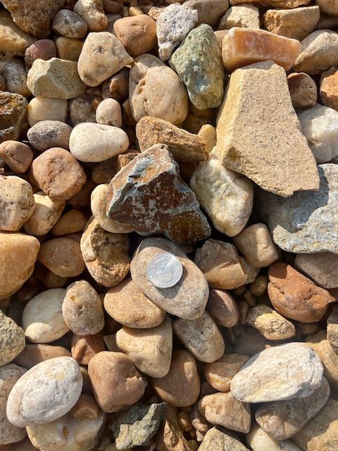 #4 Brown Large River Rock OBX River Rock Soundside Recycling Delivery Available