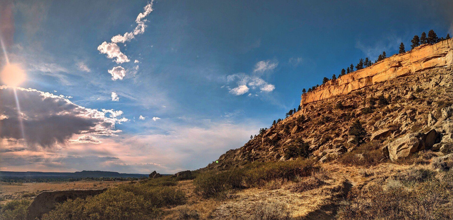 landscape view of sunset in mountains in montana