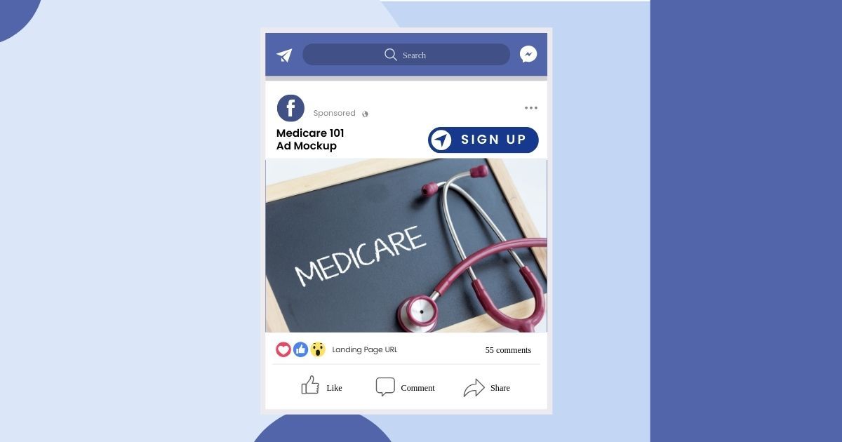 medicare facebook ad mockup