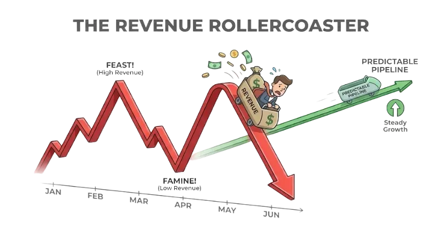 Revenue Rollercoaster Graphic