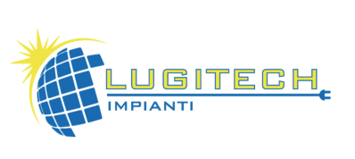 Logo: Globo con pannelli solari e sole, scritta 