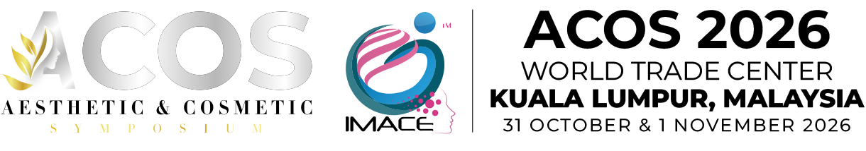 ACOS 2026 event logo: Aesthetic & Cosmetic, Kuala Lumpur, Malaysia, October 31 & November 1, 2026.