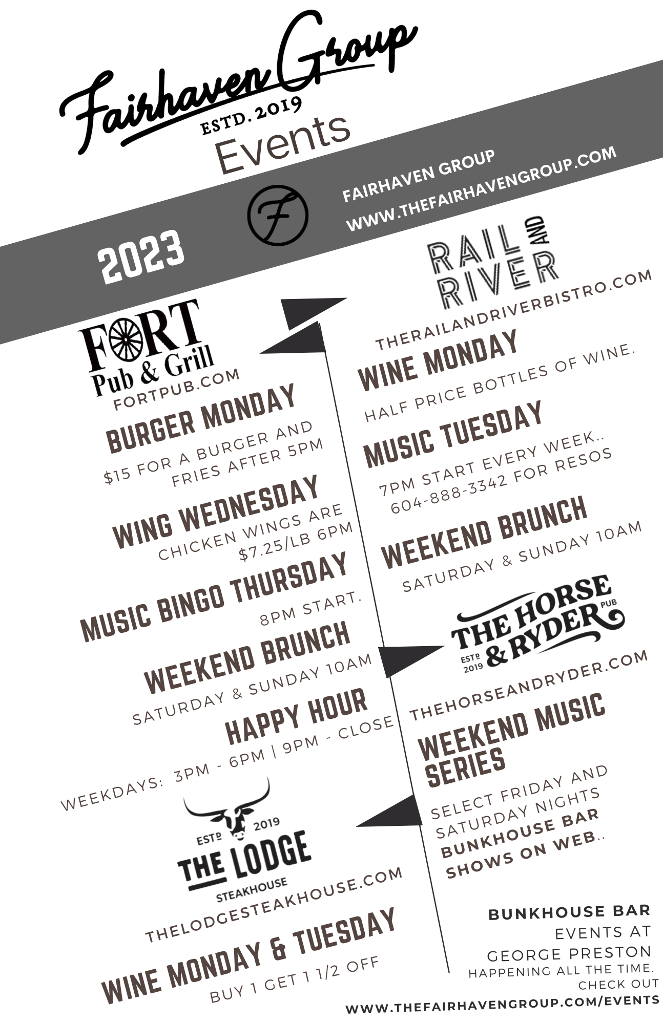 Events Rail And River Bistro Fort Langley 