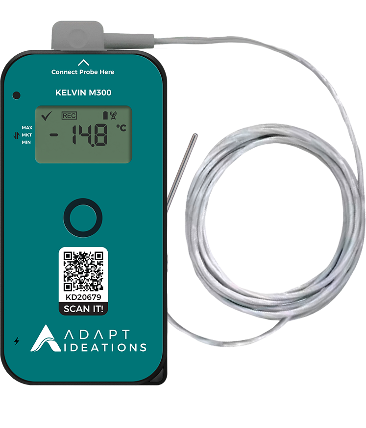 A digital thermometer with a wire attached to it.