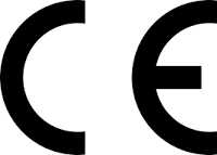 A black and white ce logo on a white background.