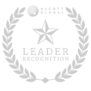 A silver leader recognition badge with a star and laurel wreath.