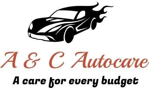 Black car with flames logo and "A & C Autocare - A care for every budget" text.