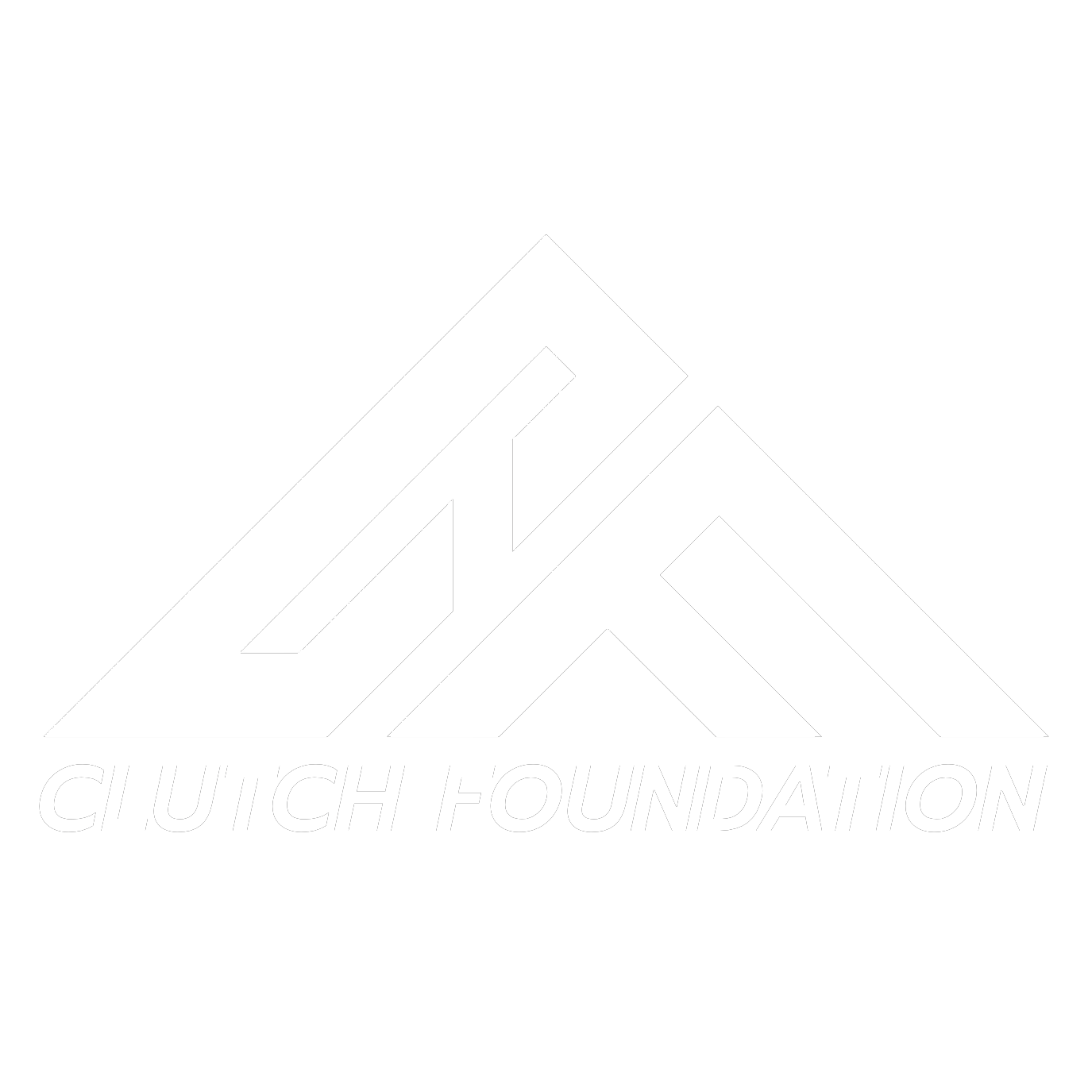 The clutch performance academy logo is white on a black background.