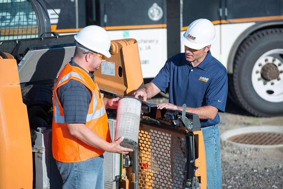 Service technician at job site