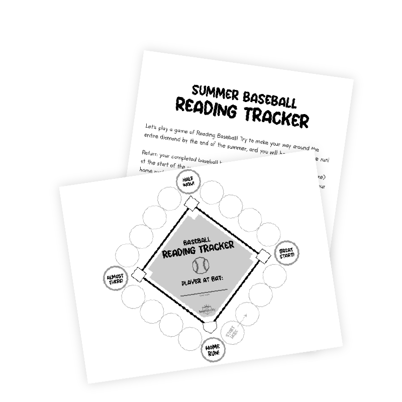 A summer baseball reading tracker.