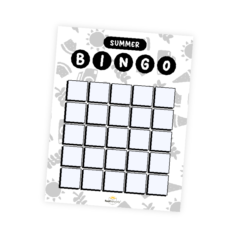 A black and white bingo board with squares on it.