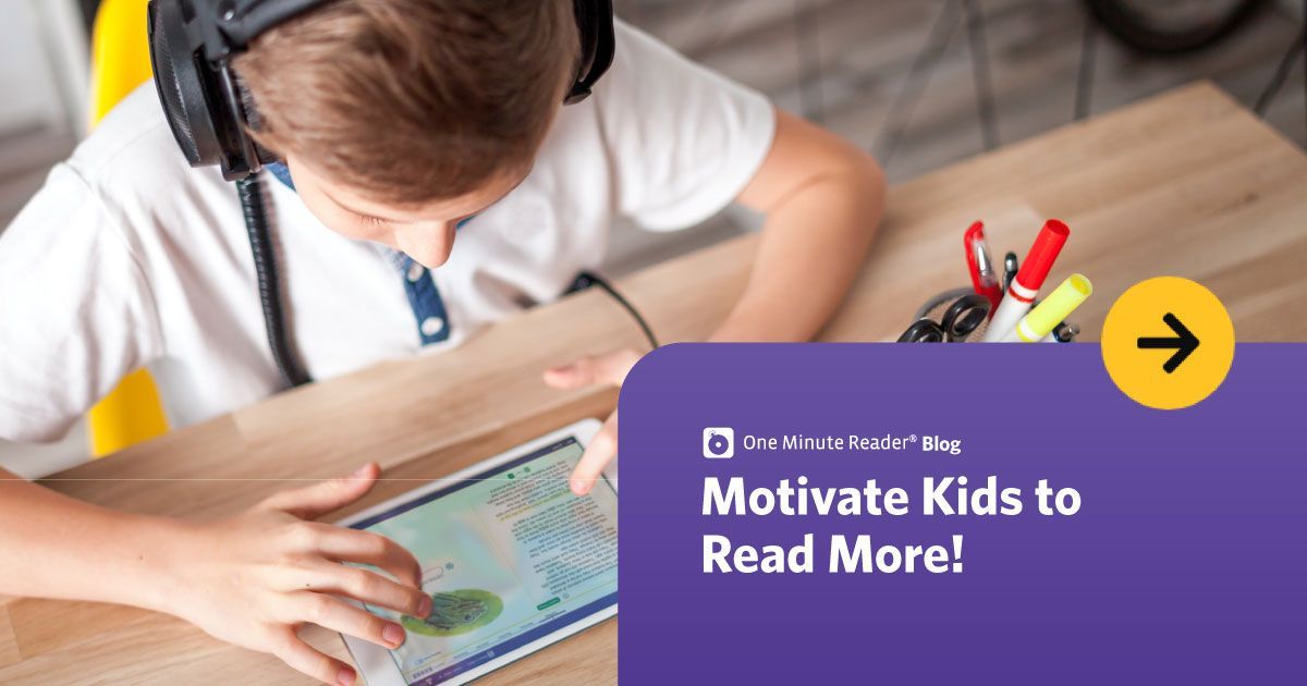 Child reading with One Minute Reader.