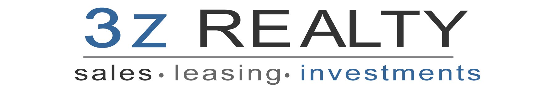 A logo for 3z realty sales leasing investments