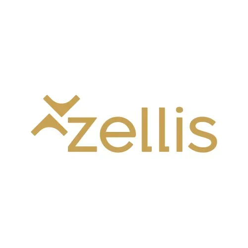 Gold Zellis logo on a white background