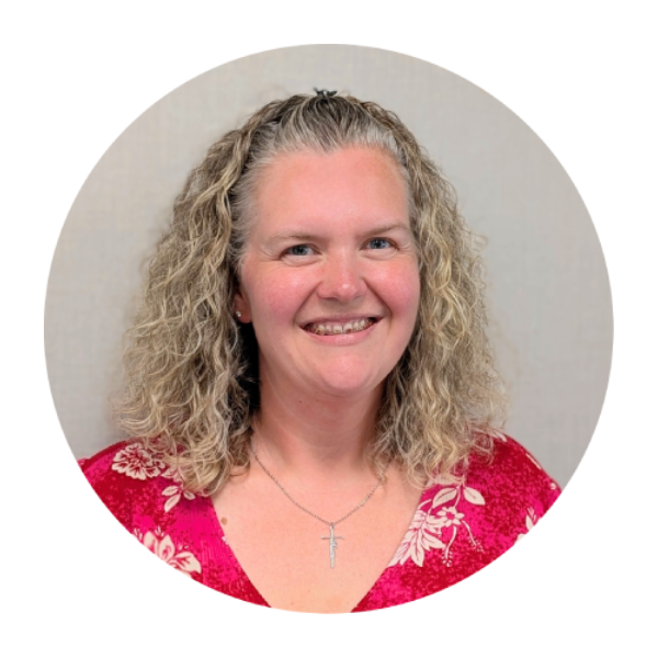 A silhouette of a person in a circle on a white background.
