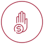 Icon of hand with a coin